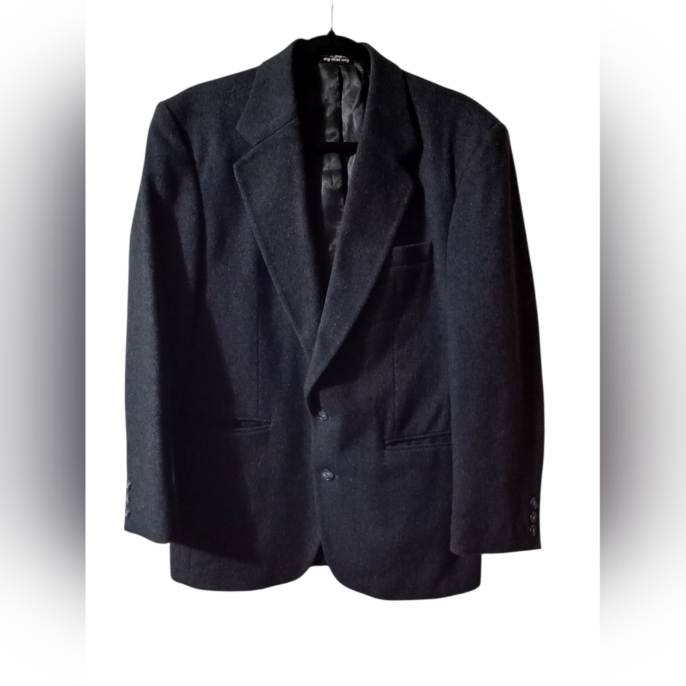 Elegant Ron Chereskin Camel Hair Charcoal Men's Blazer